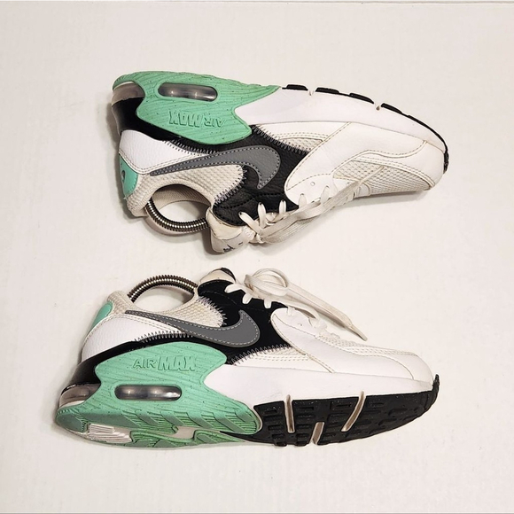 Nike Air Max Excee Leather Mesh Sneakers White Green Grey 6 - Picture 2 of 10